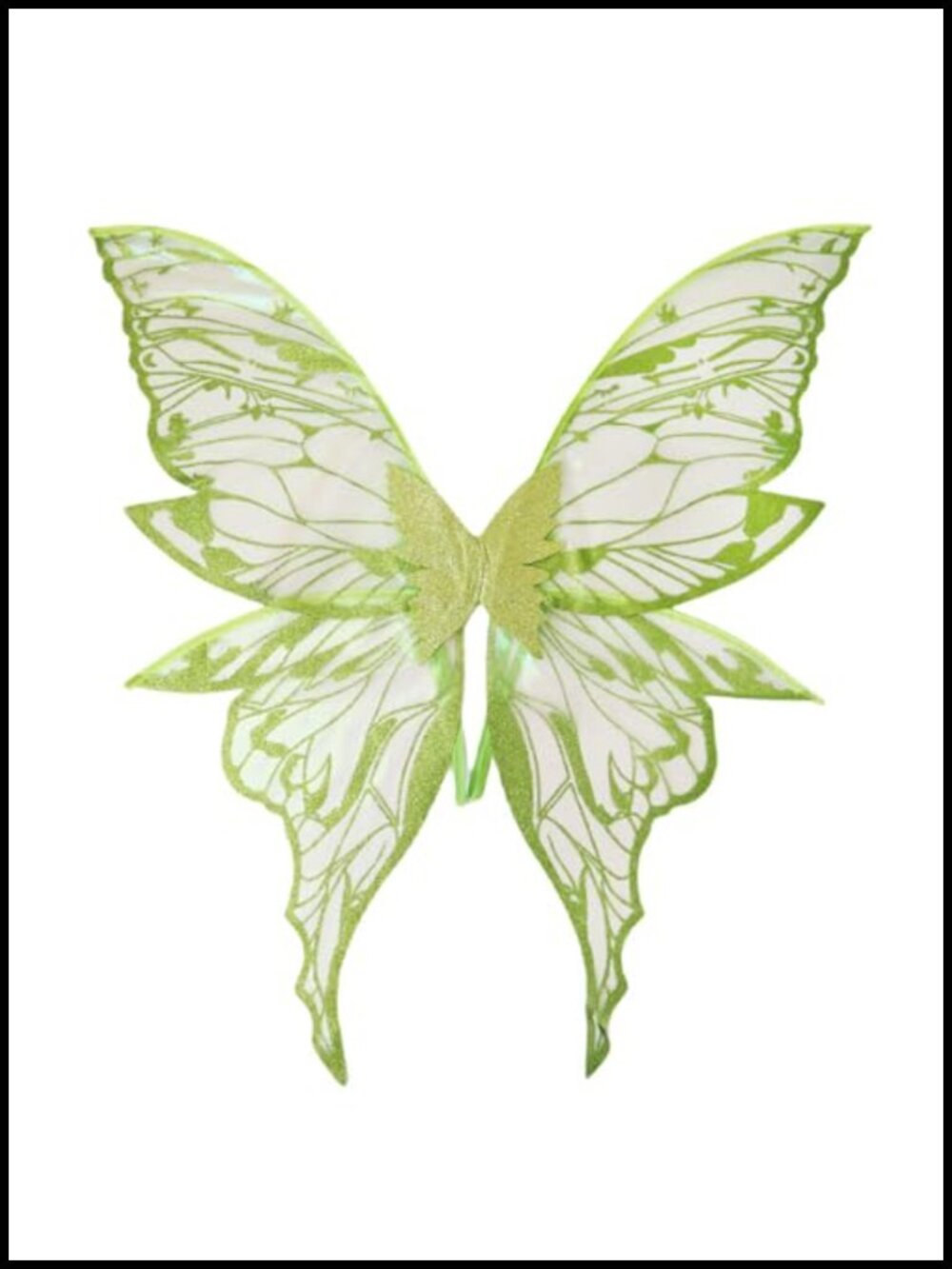 Shiny Transparent Adult Fairy Angel Wings Halloween Cosplay Costume Accessory